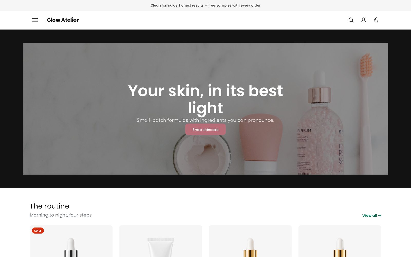 Aurora theme, Minimal style