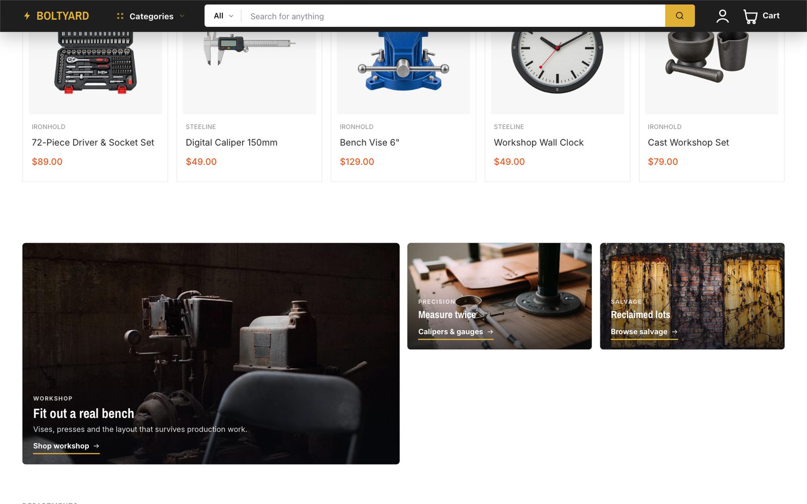 Depot theme — storefront section 2