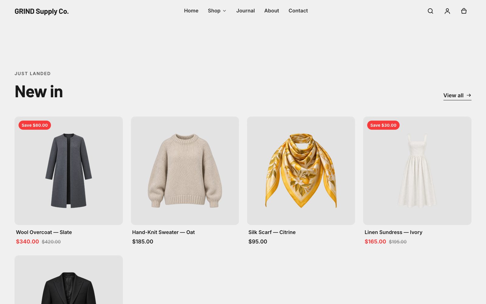 Impact theme — storefront section 2