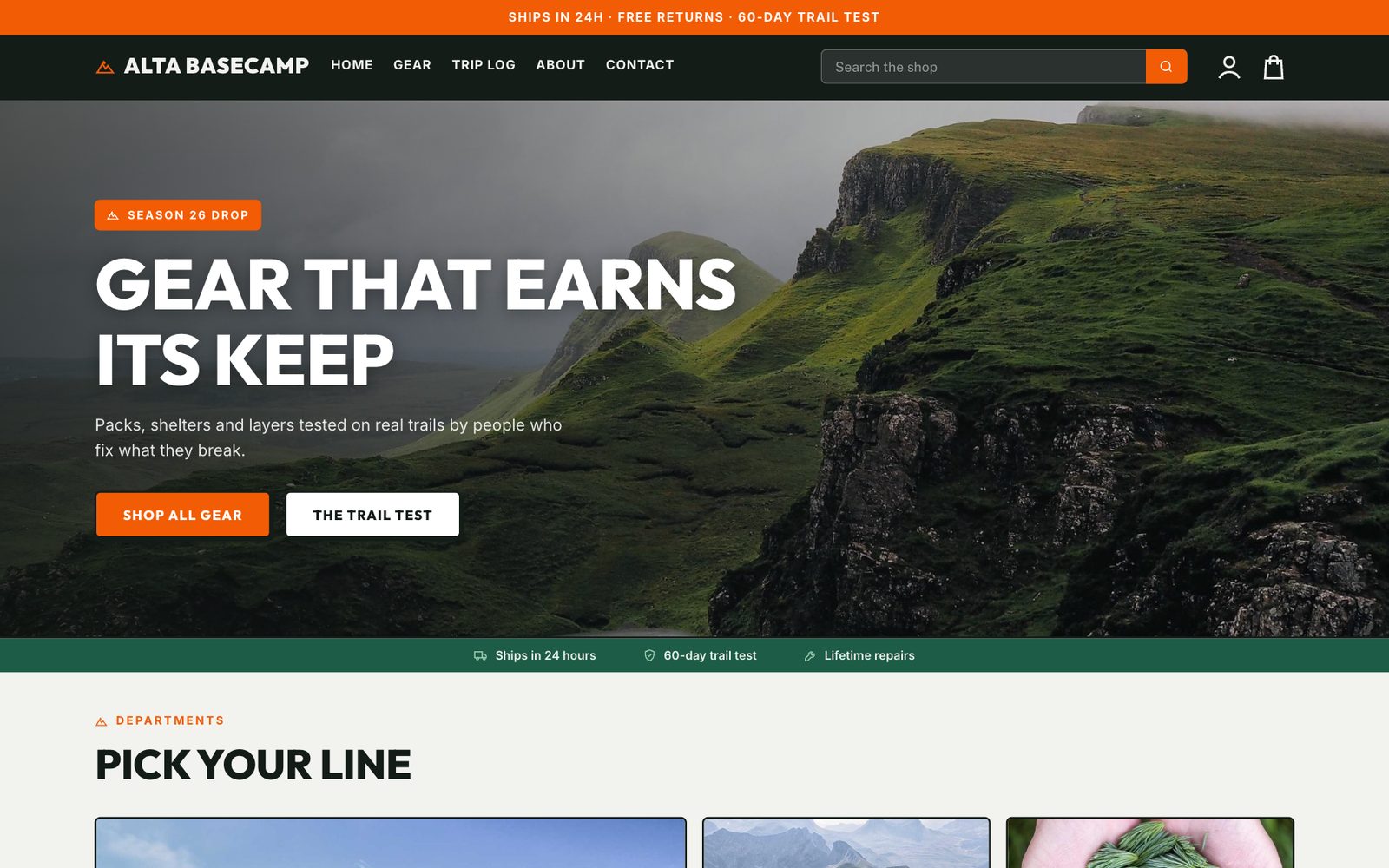 Summit storefront screenshot