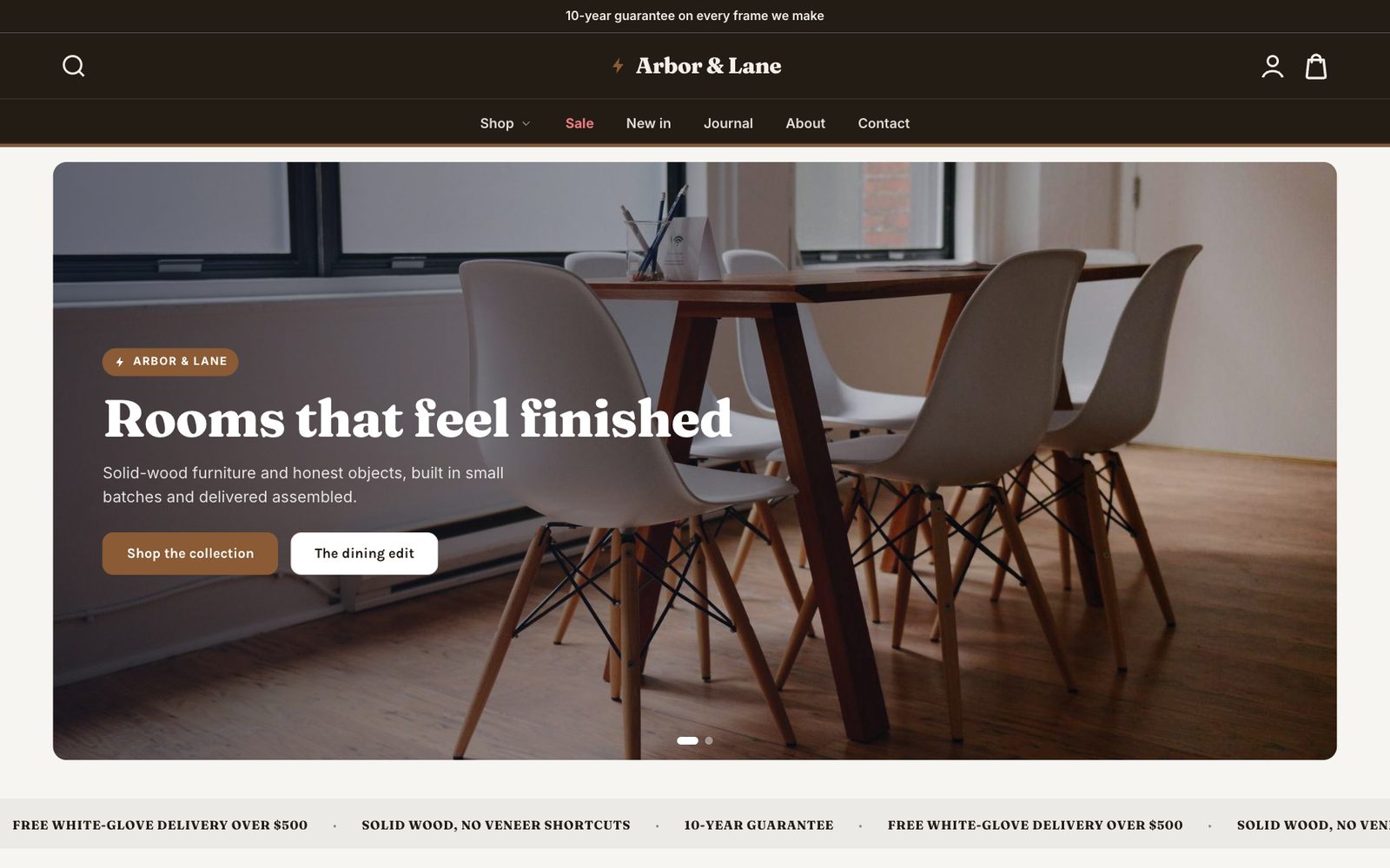 Vertex theme, Arbor & Lane style