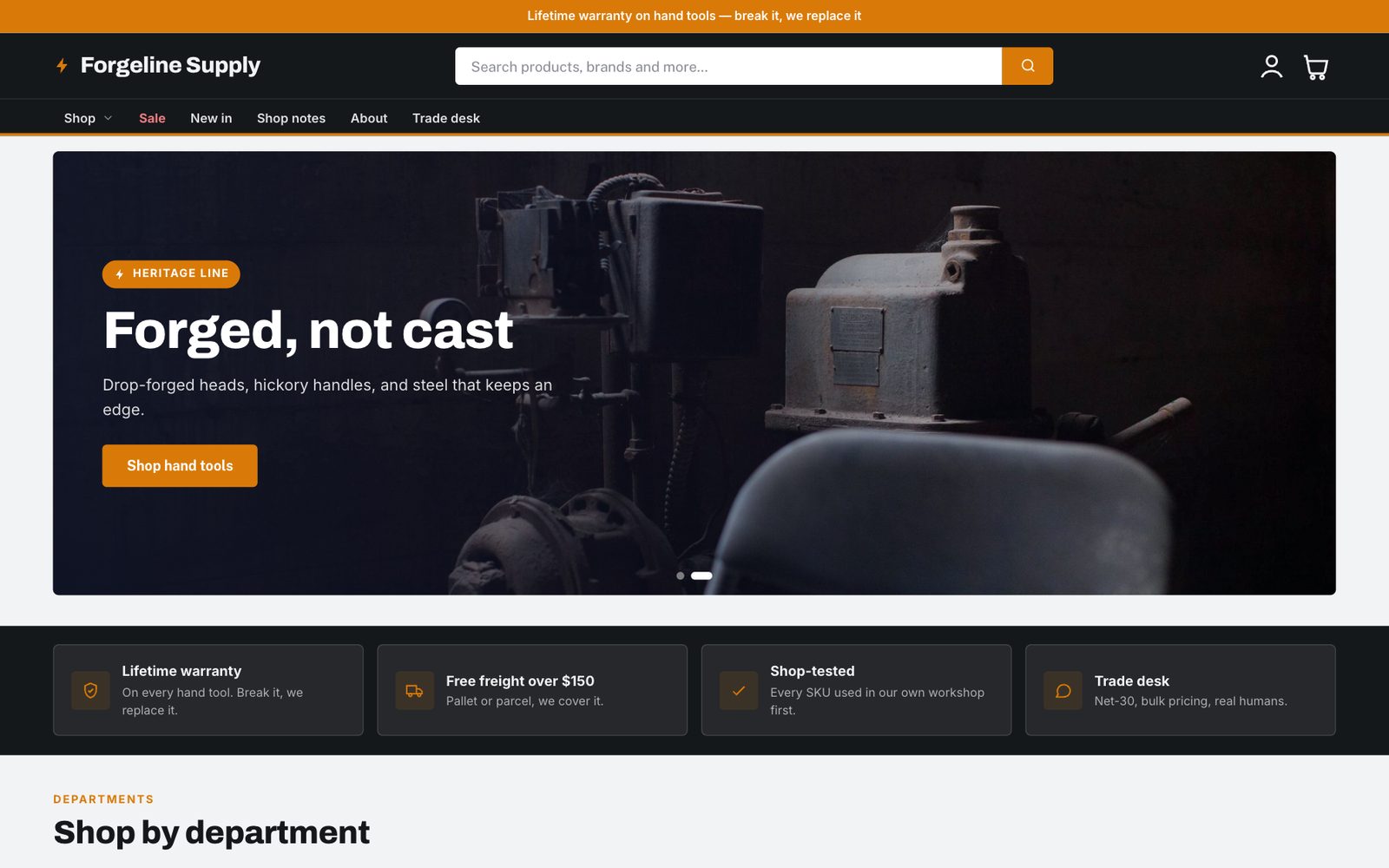 Vertex theme, Forgeline Supply style