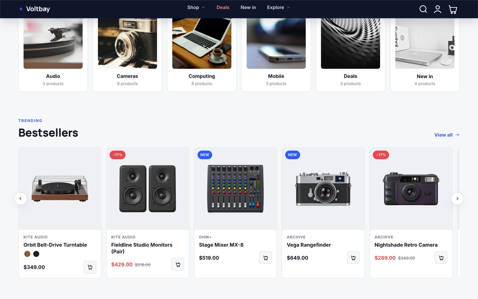 Vertex theme — storefront section 2